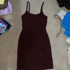 Maroon Bodycon Dress